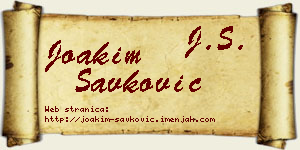 Joakim Savković vizit kartica